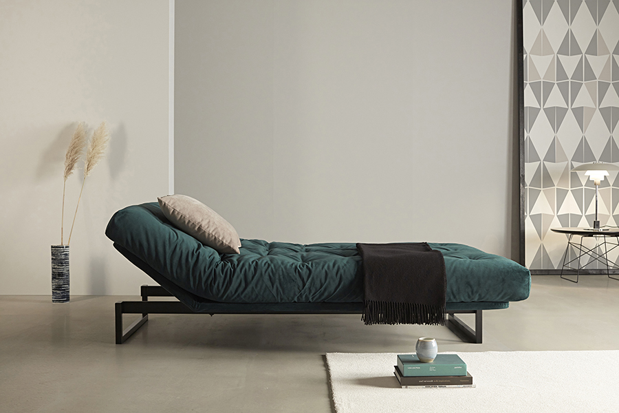 Диван Fraction с матрасом Spring Round, черными ножками и защитным чехлом, зеленый Innovation Living FRACTION540 - Вид №3