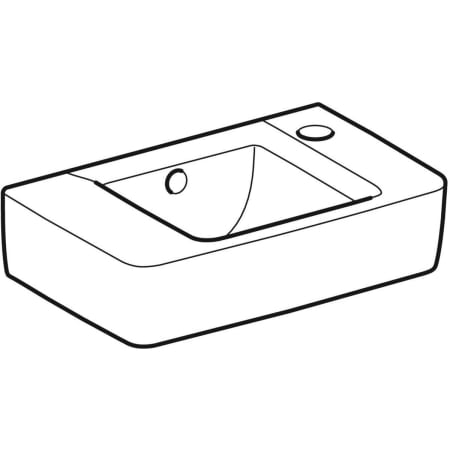 272140000 Раковина Geberit Renova Compact с укороченным вылетом Geberit  - Вид №1