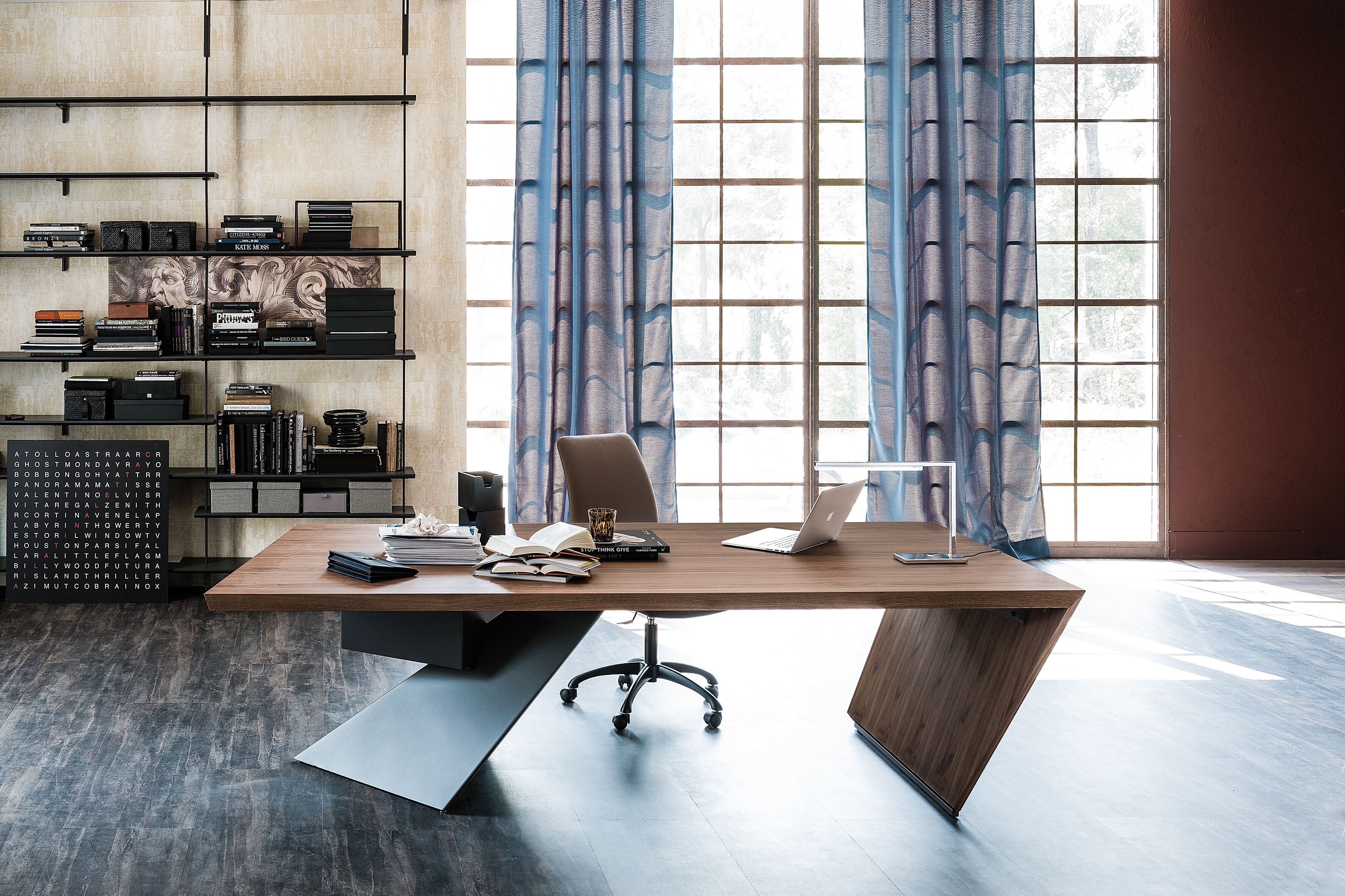 Прямоугольный стол из стали и дерева Cattelan italia NASDAQ ARCH-00006732 - Вид №3