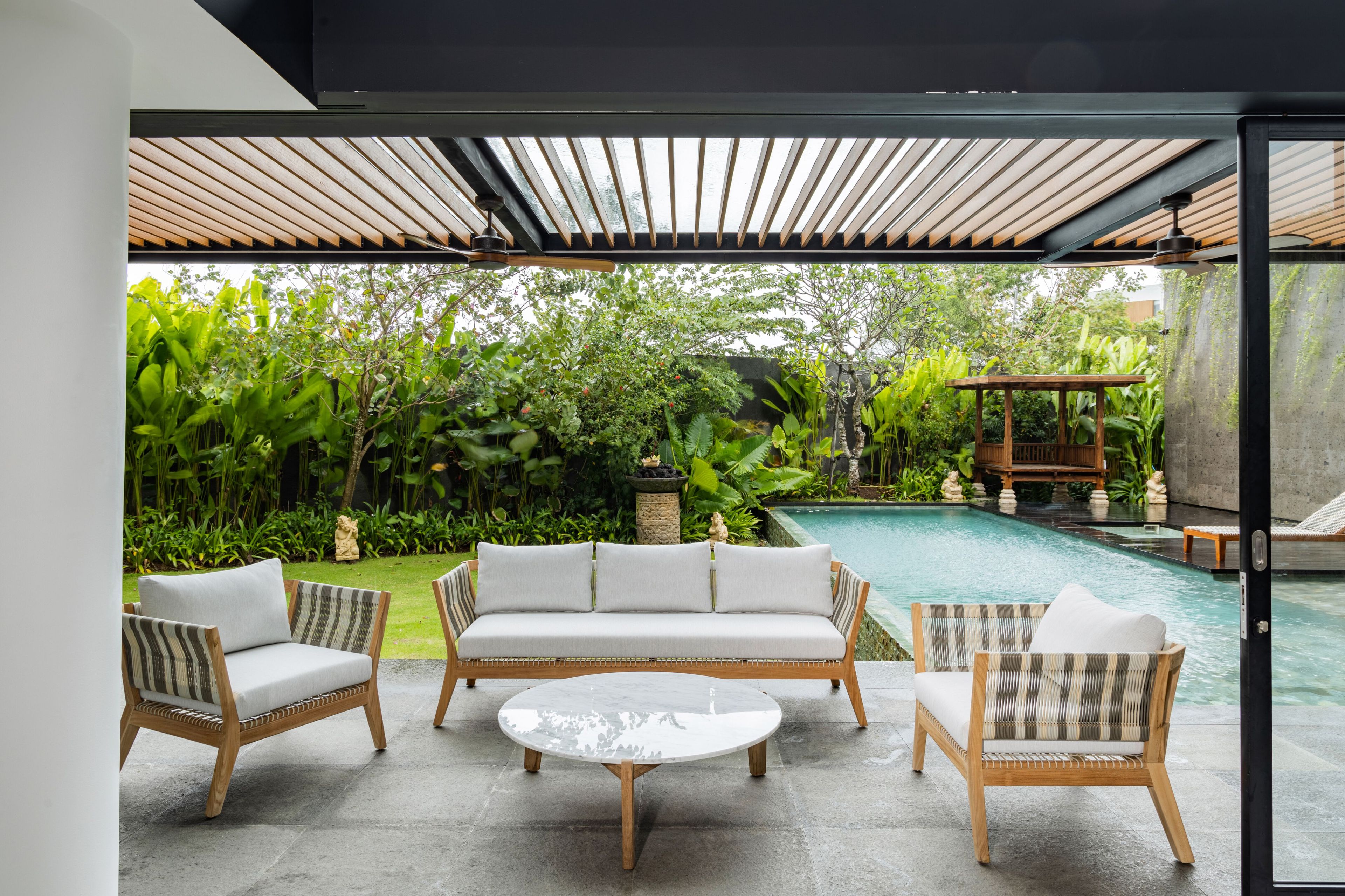 3-местный садовый диван из синтетического волокна cbdesign ARCH-00021935 - Вид №1