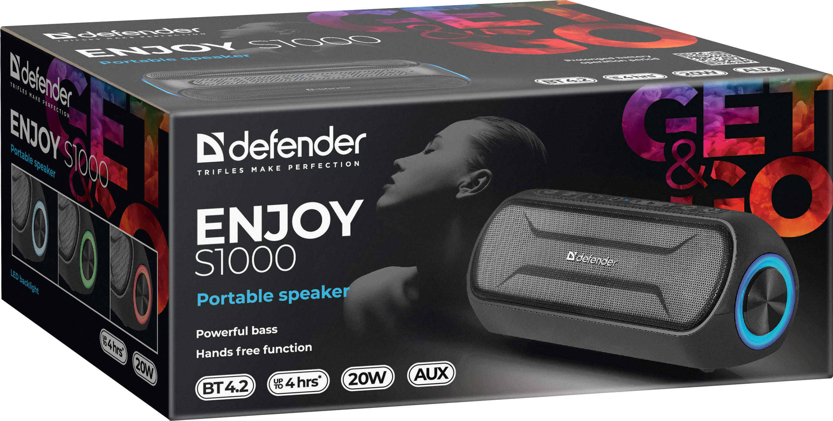 65688 портативная акустика enjoy s1000 20вт, bluetooth Defender Santreyd  - Вид №5