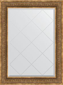 BY 4206 Зеркало с гравировкой в багетной раме - вензель бронзовый 101 mm EVOFORM Exclusive-G