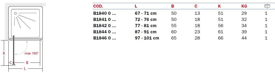 INDA® Угловая душевая кабина с распашной дверцей Praia sun-id-1458729 - Вид №1