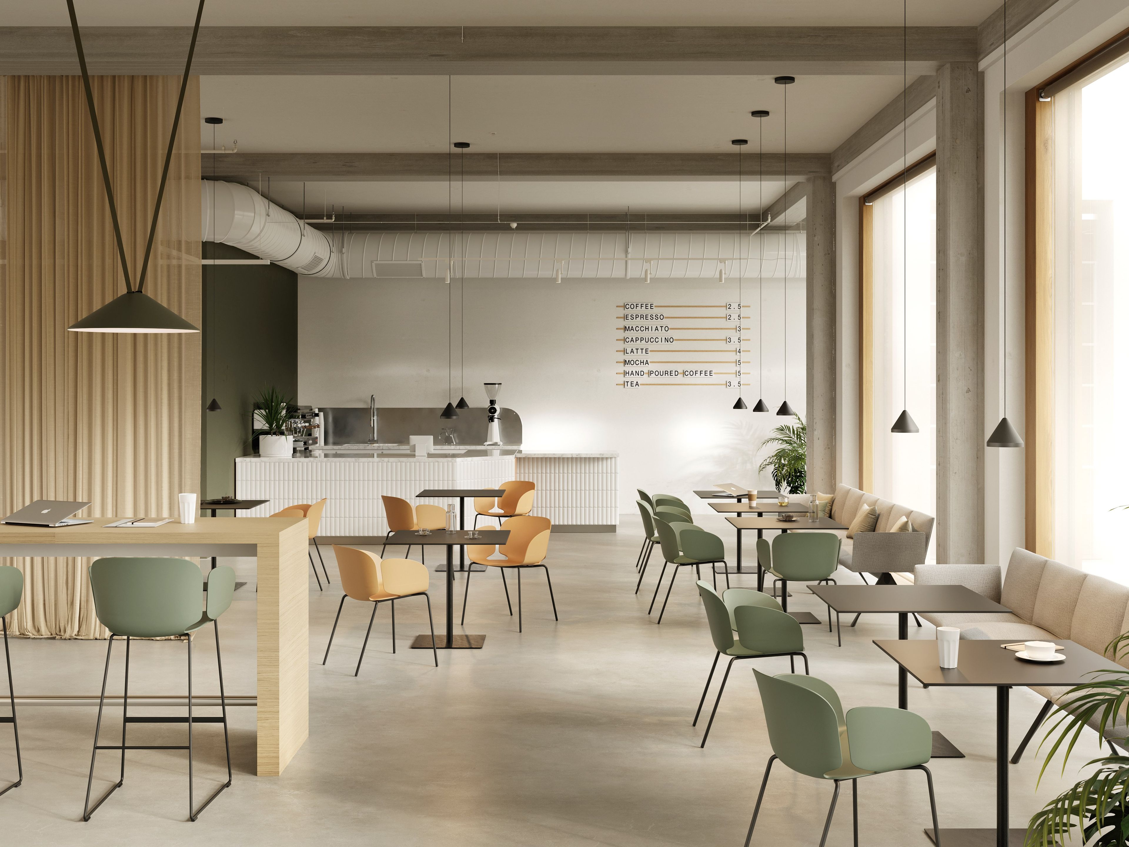 Высокий табурет из полипропилена с подлокотниками Sellex гнездо ARCH-00135132 - Вид №1