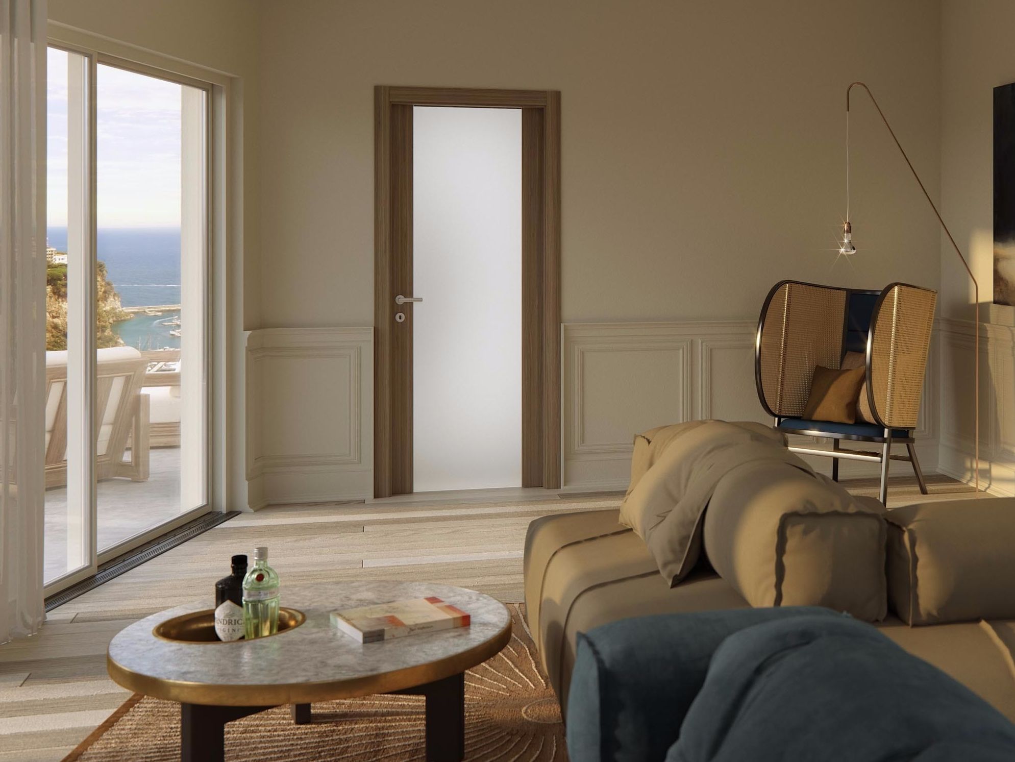 Деревянные распашные двери FERREROLEGNO реплика ARCH-00117364 - Вид №1