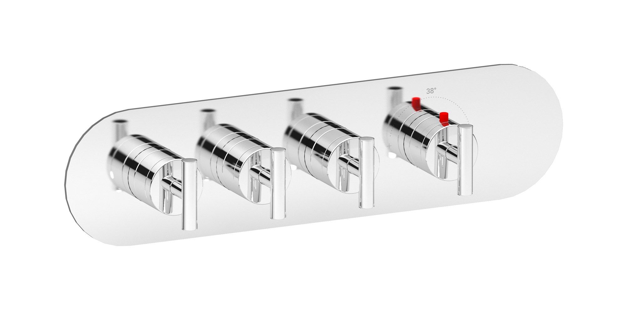 Встраиваемый термостатический смеситель для душа с 4 отверстиями IB AQUA - 3 WAYS EUA322 ARCH-00028515 - Вид №4