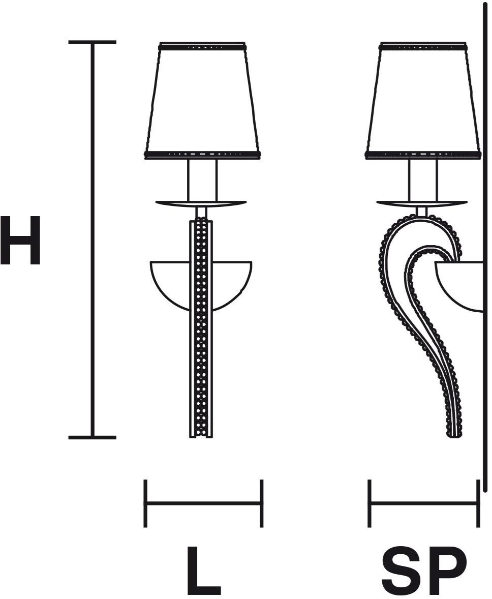 Masiero Настенный светильник из металла с кристаллами Cristalis sun-id-1468455 - Вид №1