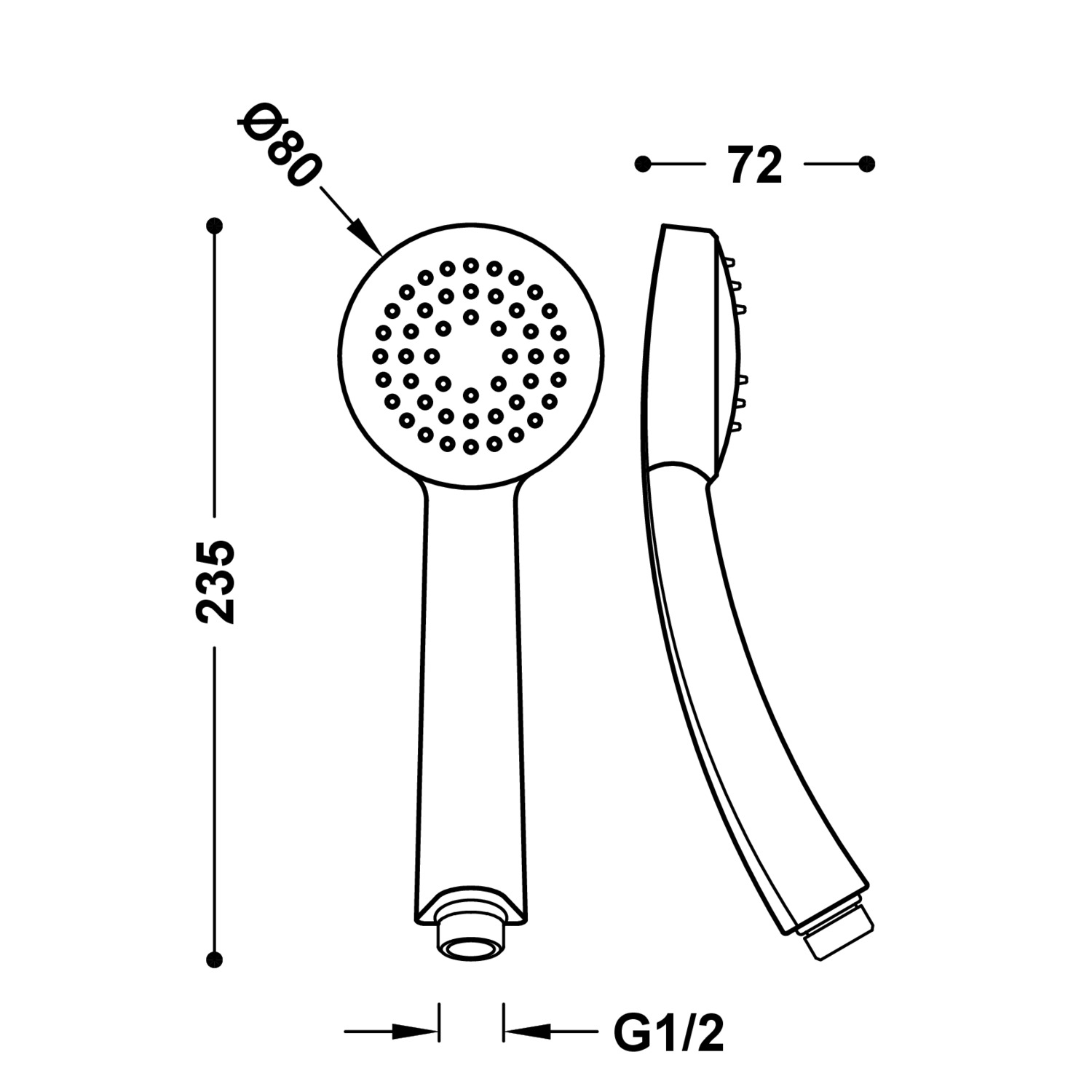 Ручной душ D80-134617 TRES Showers - Вид №1