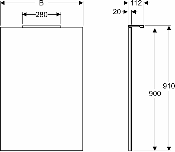 9462105201 Зеркало IDO Reflect Top, с верхней подсветкой, W = 600 мм - Вид №1