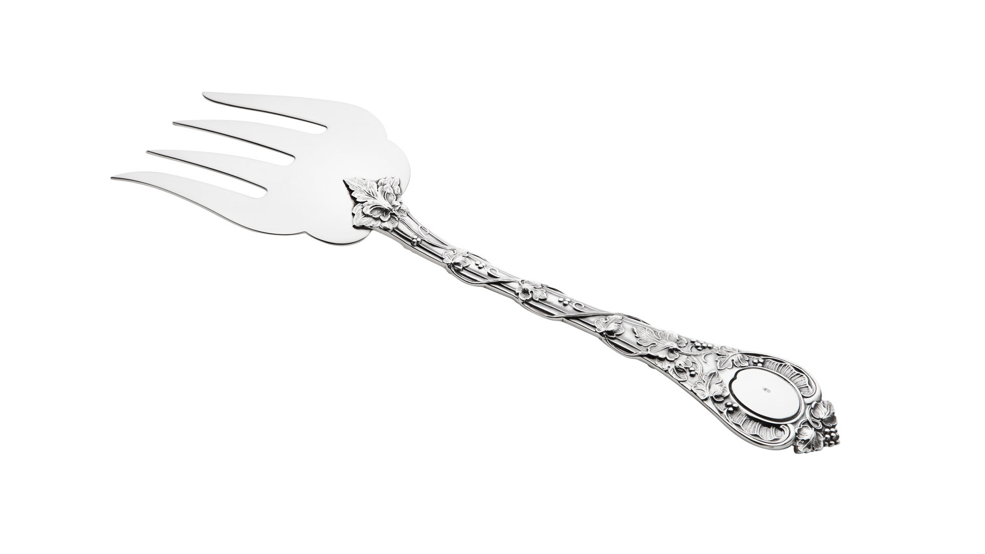 83163 Odiot Вилка для рыбы сервировочная Odiot "Демидофф" 23,7см (серебро 925) Серебро 925  - Вид №1