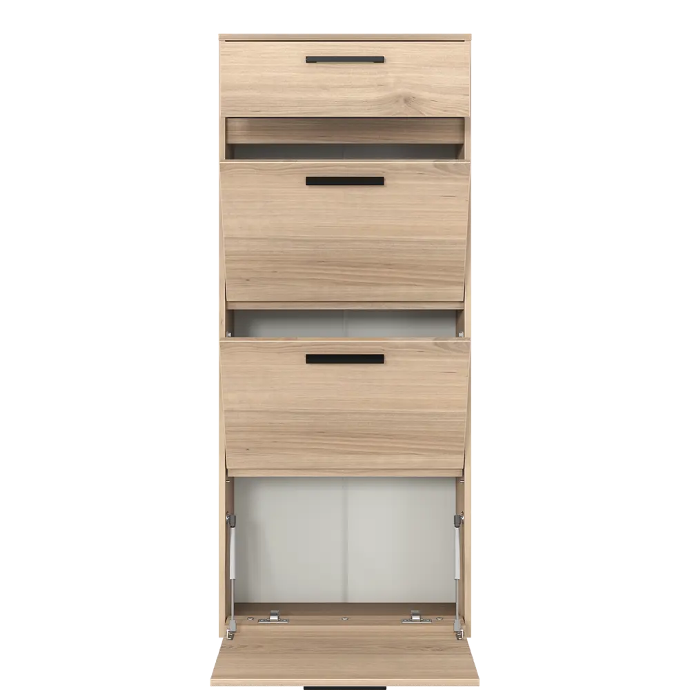 Шкаф для обуви Лион 60x143.5x24 см 3 ящика ЛДСП цвет дуб комано Santreyd STLM-2130643 - Вид №6