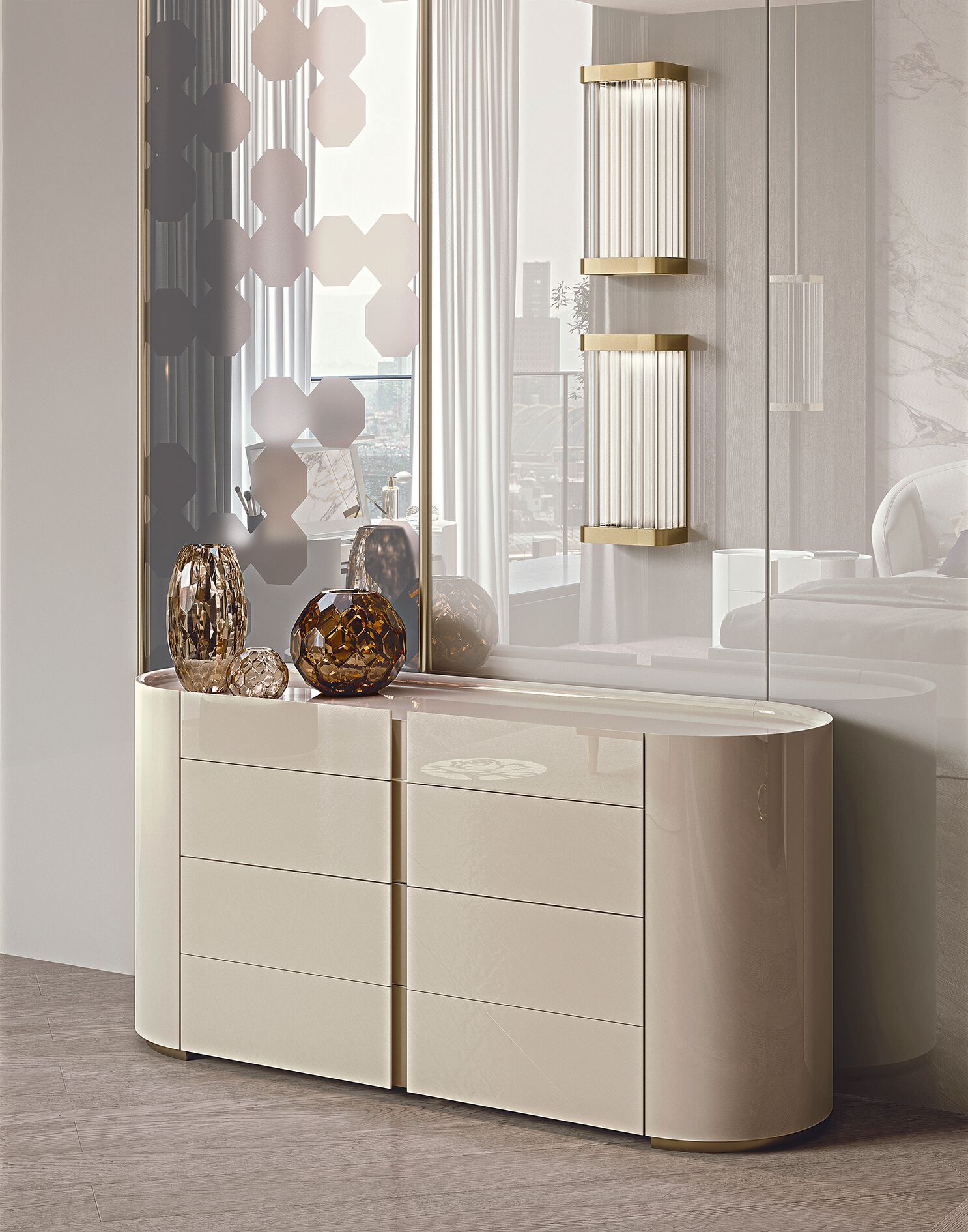 Стекло с регулируемой яркостью светодиодный настенный светильник Bizzotto Italia Атмосфера ARCH-00029570 - Вид №2