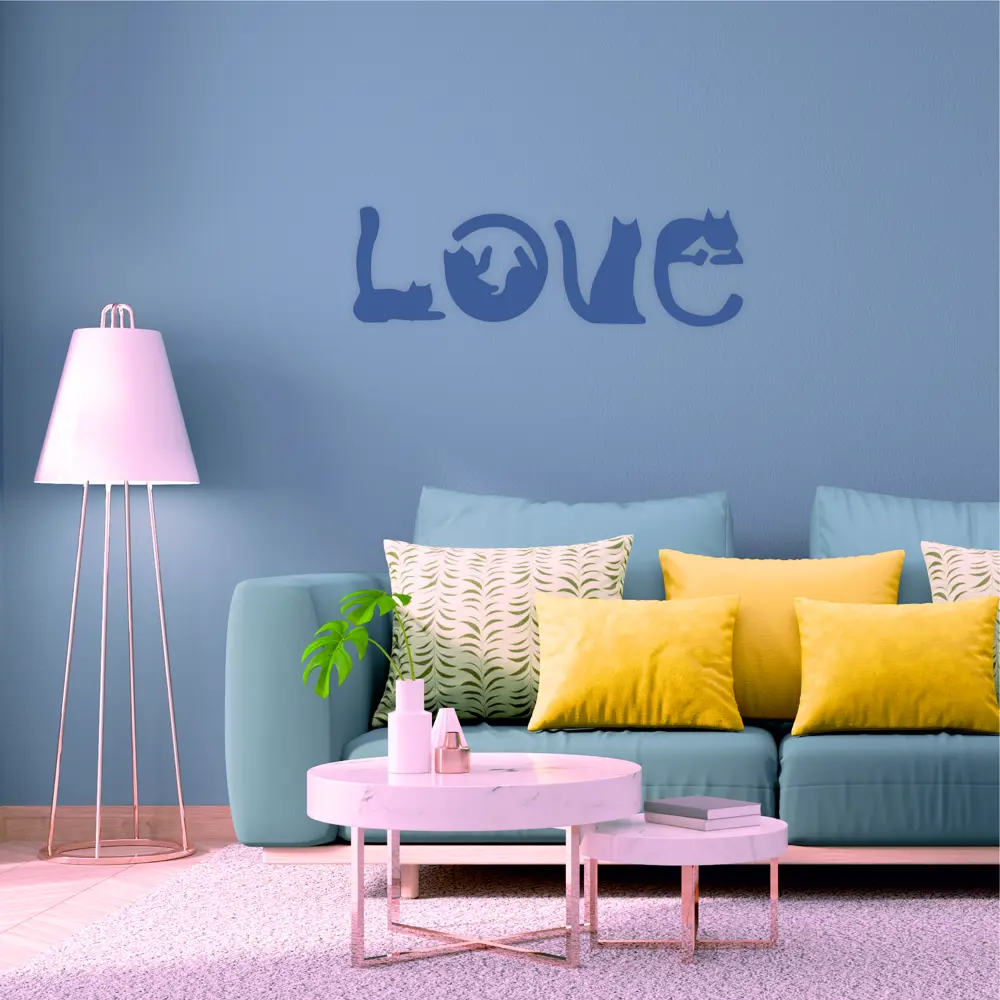 Настенное панно "Котики Love" дерево 70x26 см Симфония STLM-2021256 - Вид №6