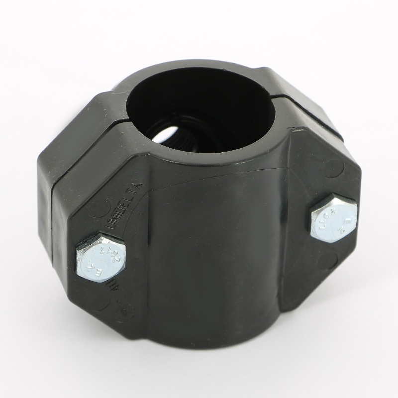 Врезка монтажная Unidelta зажим-В 40х1/2" 2 болта, для труб ПНД полипропилен PP-B 1019040002 - Вид №2