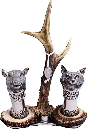 10544530 Wutschka Набор из солонки и перечницы 12х3,5см "Охота" Олово 