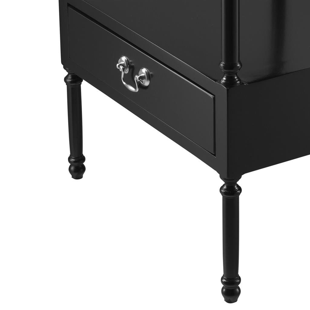Приставной столик черный с полками и ящиком 48 см Norfolk от Eichholtz EICHHOLTZ  242606 Черный  - Вид №6
