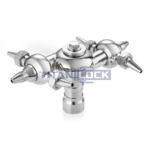 Моющая головка струйная ротационная (S-образная), DN25, нерж.304, TL25WHRS TITAN LOCK