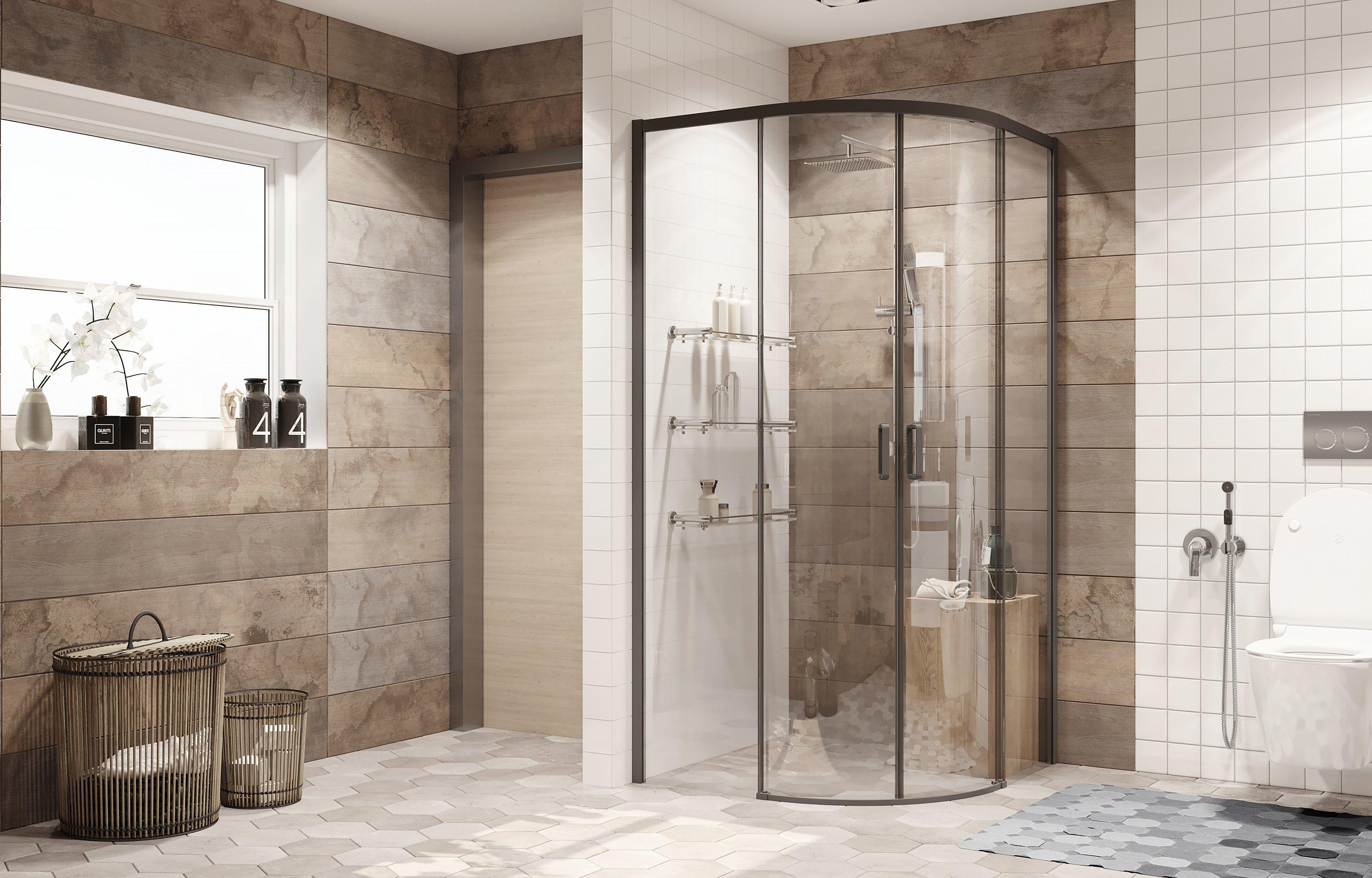 Душевое ограждение Ambassador Queen 11011201Black (900x900x2000), 1 место  - Вид №1