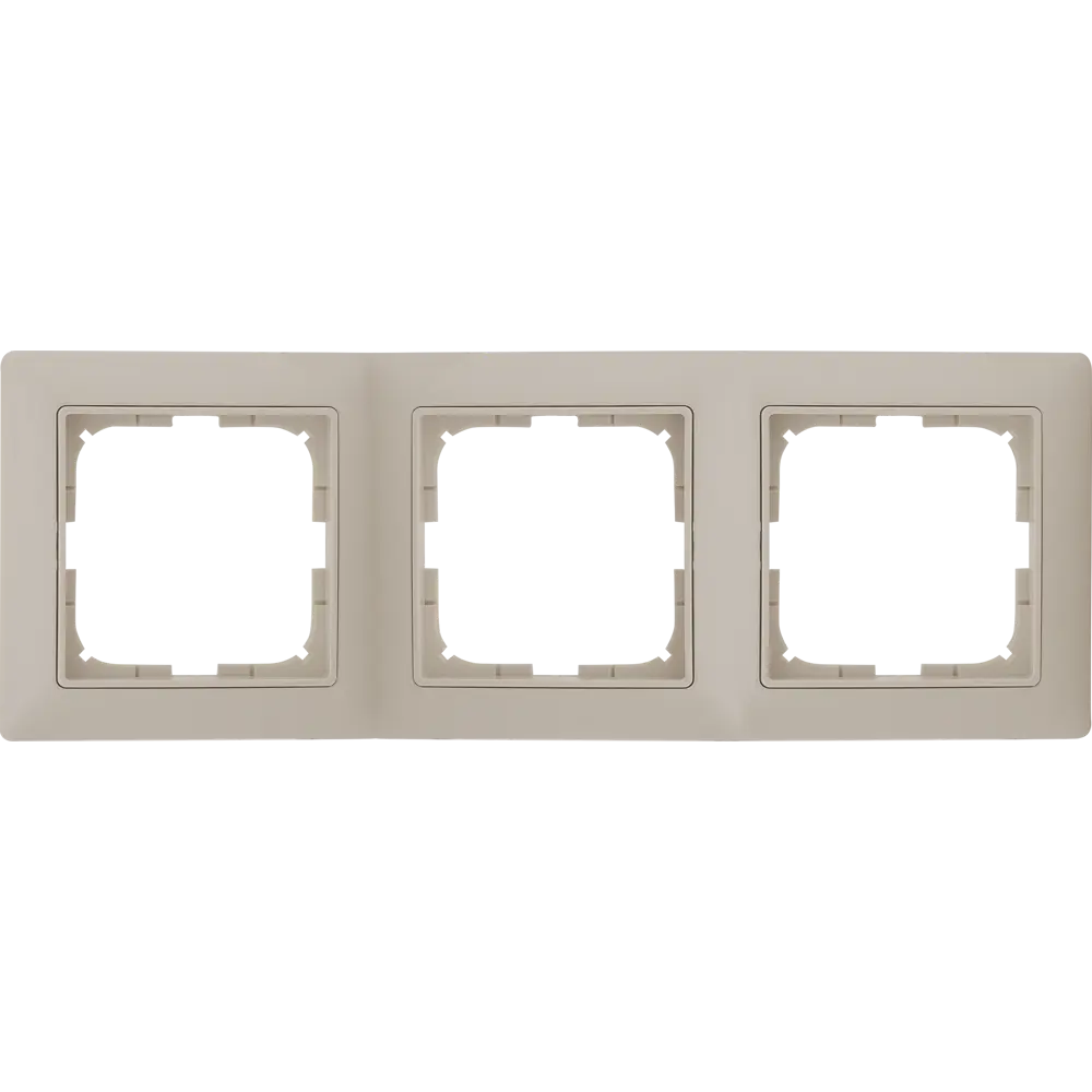 Рамка для розеток и выключателей ABB Basic55 3 поста, цвет белый Basic 55 STLM-2150808