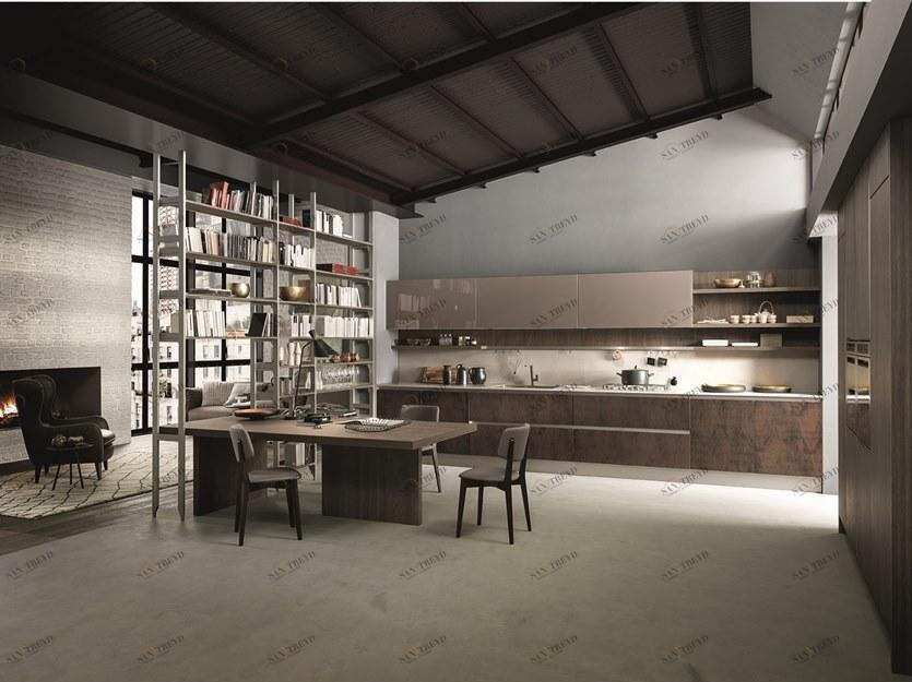 Febal Casa Лакированная линейная кухня из керамогранита sun-id-1480990