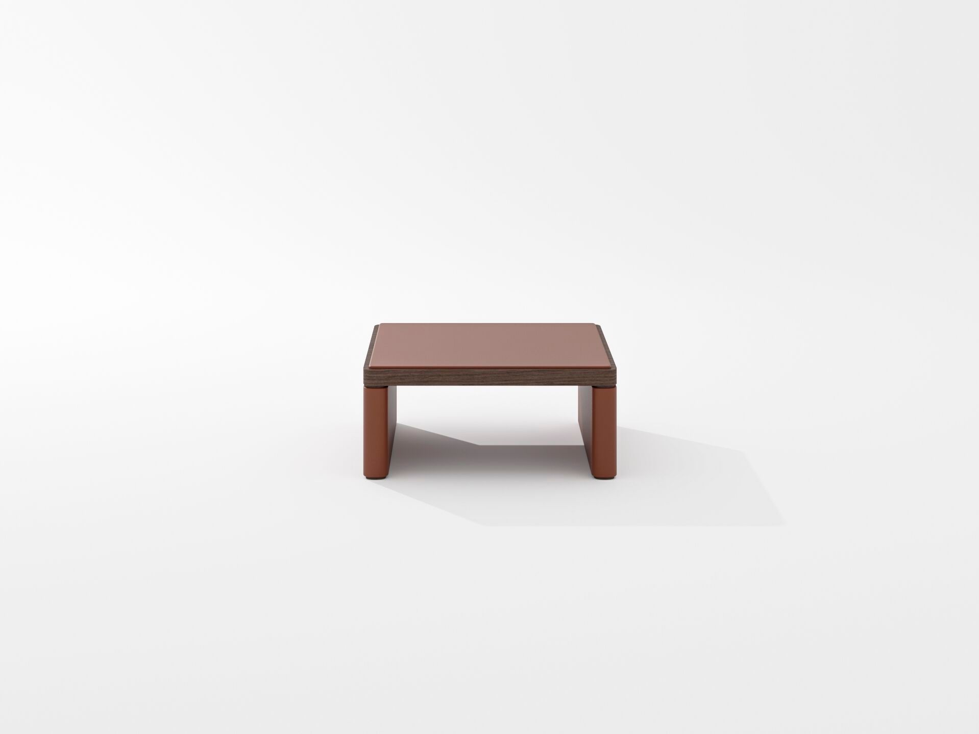 Квадратный кожаный журнальный столик PROF Flow ARCH-00043732 - Вид №3