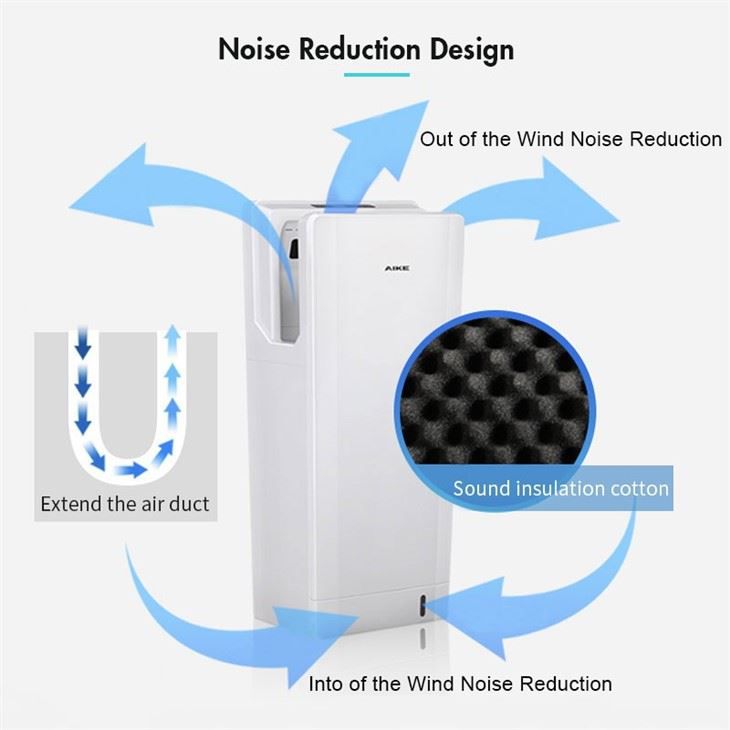 Струйная сушилка для рук AIKE AK2070S_495  - Вид №2