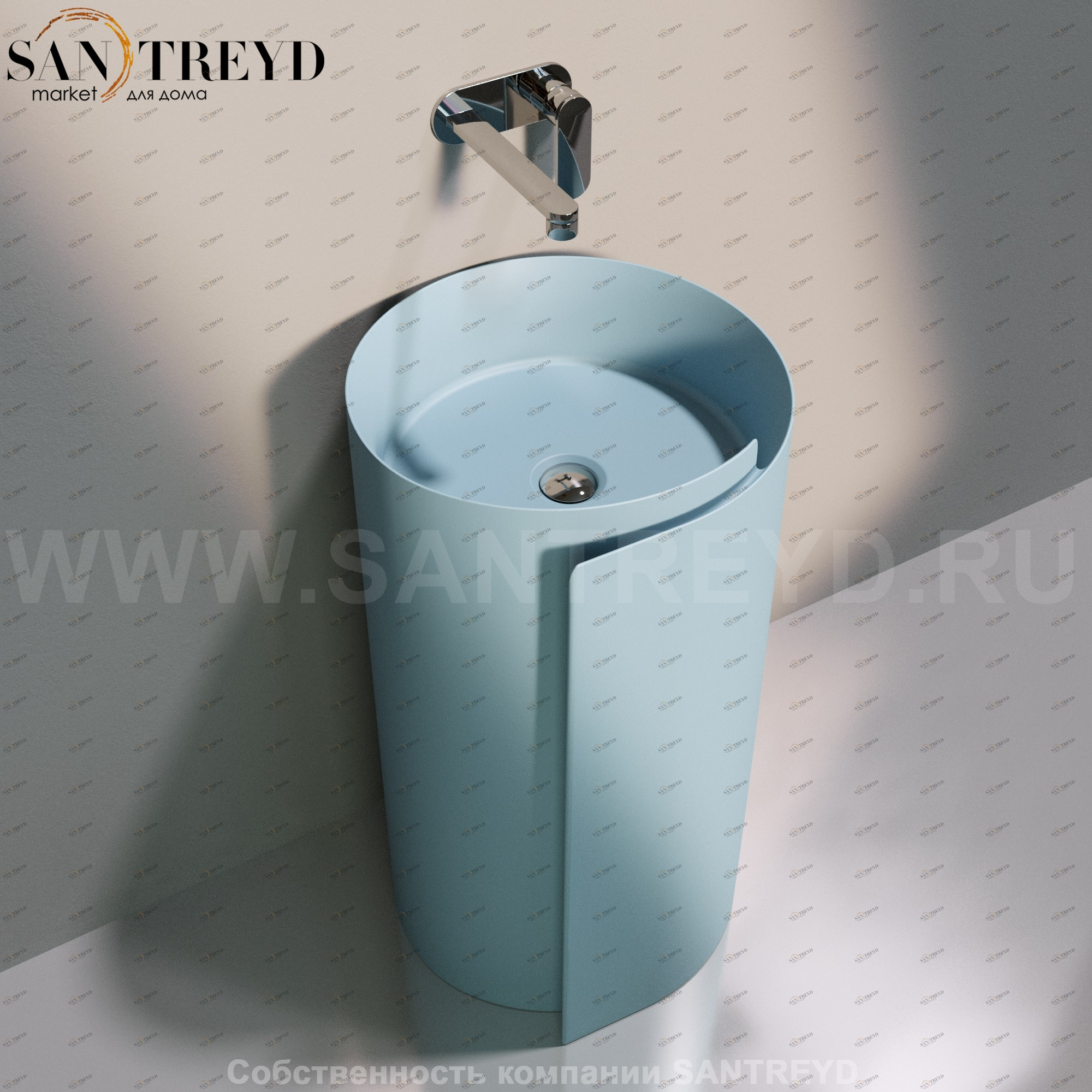 MR44P5014 Напольная раковина стоящая круглая Ceramica Flaminia Roll