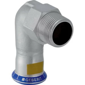 GEBERIT 34152 Переходной угольник Geberit Mapress из нержавеющей стали 90°, с наружной резьбой (газ)