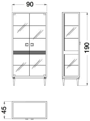 Витрина из дерева и стекла со встроенным освещением CPRN HOMOOD Шестое чувство ARCH-00109459 - Вид №2