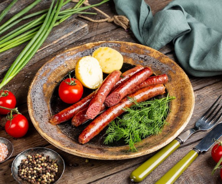 5056 Колбаски для жарки из мяса кабана Вкусляндия 