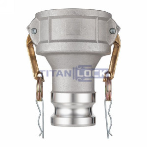 Камлок алюминиевый тип DА (переходник розетка 4" х ниппель 1 1/2"), TL4015DAAL TITAN LOCK