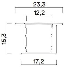 HER Линейный световой профиль из алюминия для светодиодных модулей  Pf030  - Вид №2