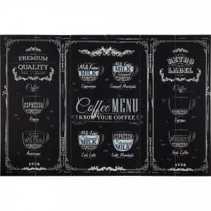 82441725 Картина на досках «Кофейное меню» 40x60 см