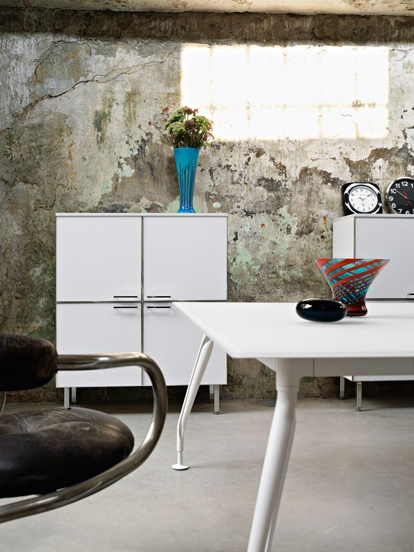 Sinetica Низкая лакированная тумба для офиса с распашными дверцами sun-id-1364731 - Вид №2