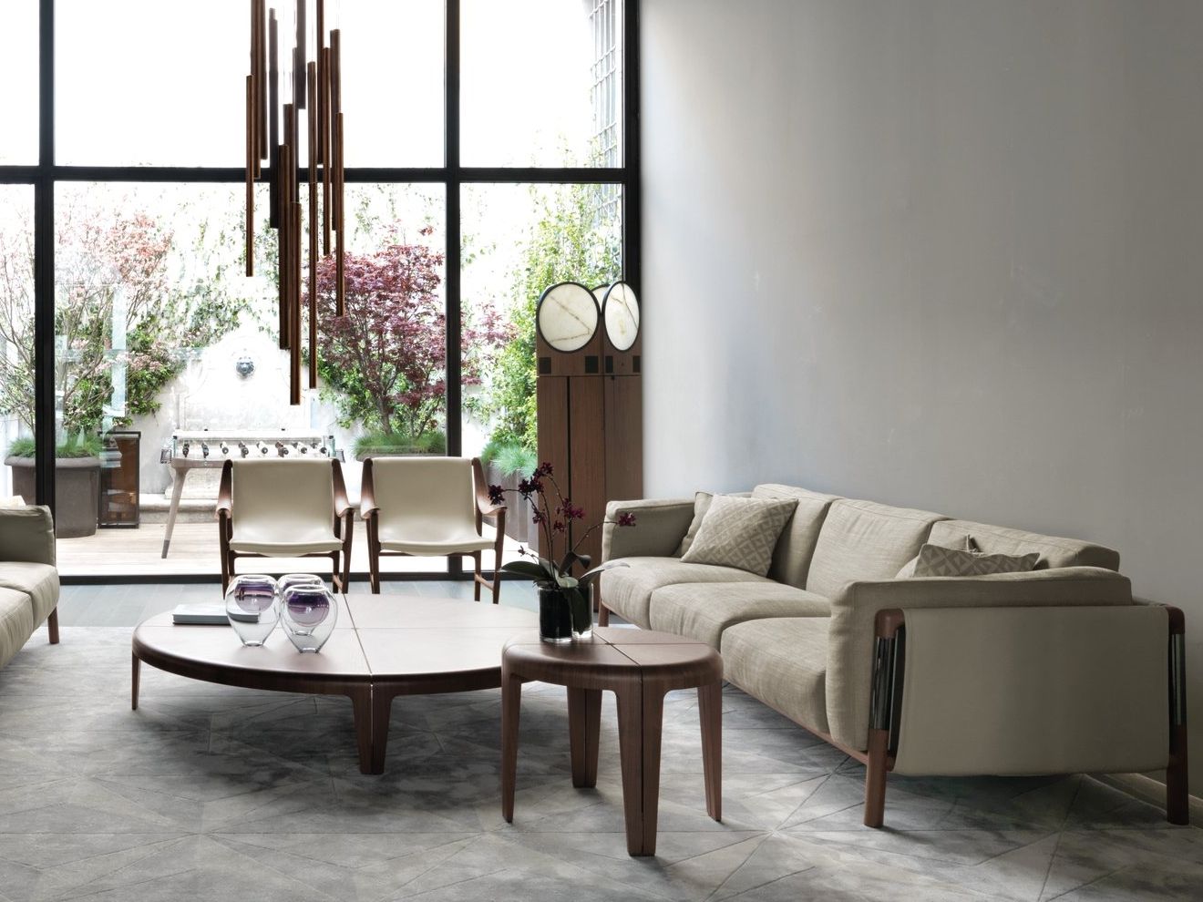 Круглый деревянный журнальный столик Giorgetti ROUND ARCH-00096441 - Вид №3