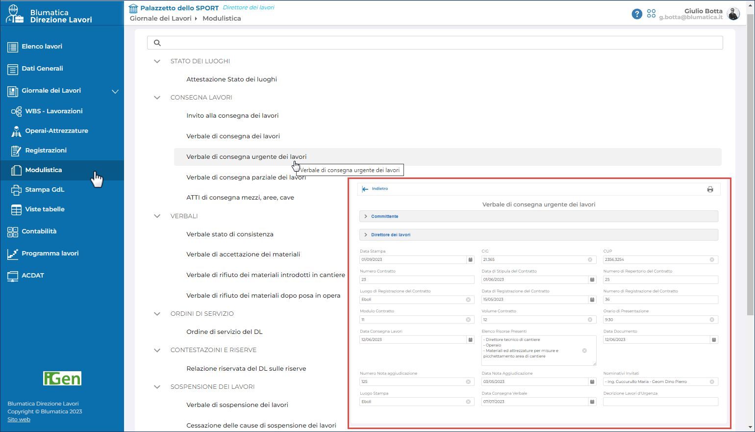 Облачное программное обеспечение для составления журнала вакансий Blumatica Blumatica Giornale Lavori ARCH-00121942 - Вид №5