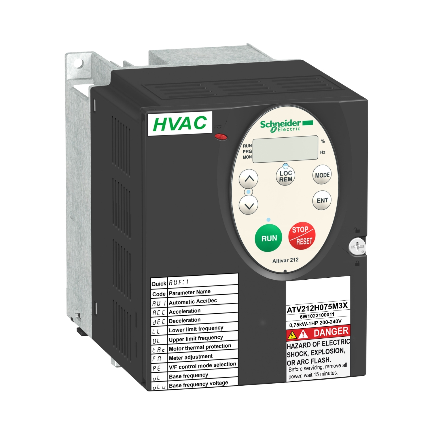 ATV212HU15M3X ПРЕОБР ЧАСТОТЫ ATV212 1,5 КВТ 240В IP21 Schneider Electric ПЧ 0-90кВт Altivar Process/212/340/61/71 