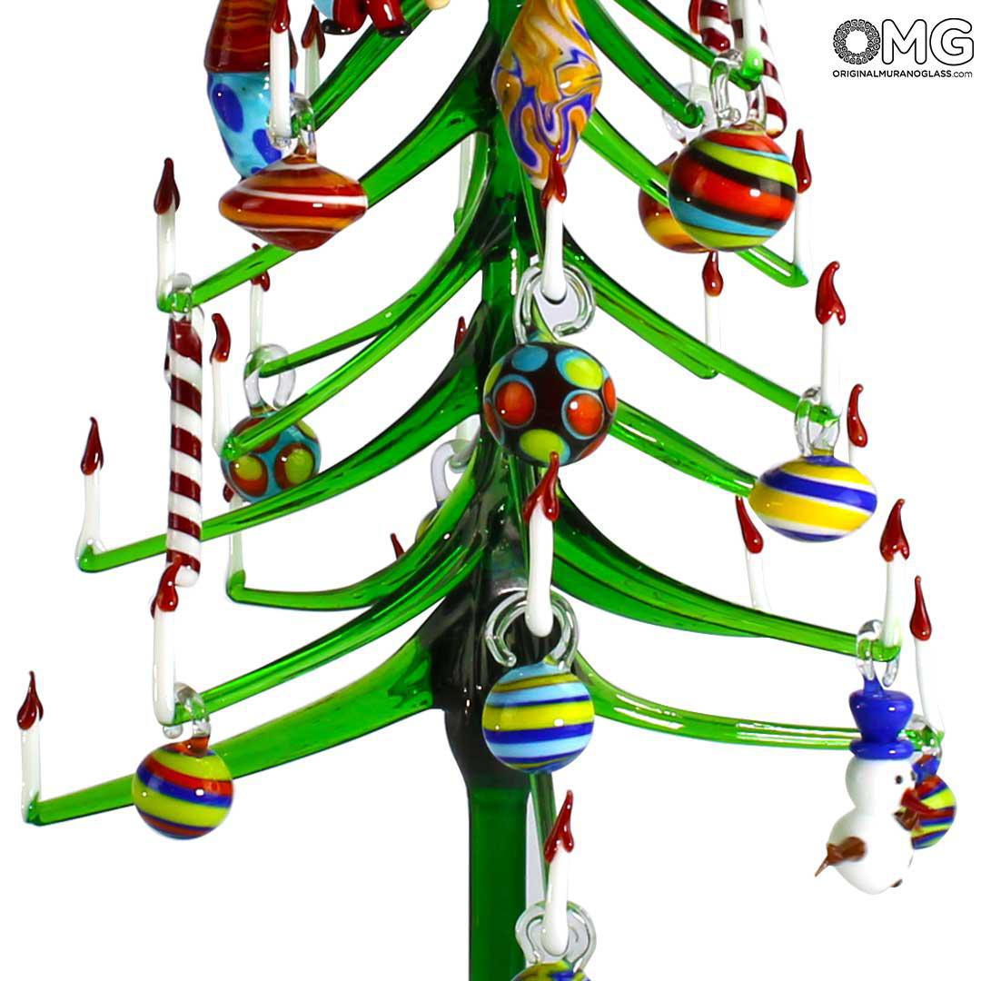 4816 ORIGINALMURANOGLASS Рождественская ёлка из муранского стекла с мурринами 15 см  - Вид №1