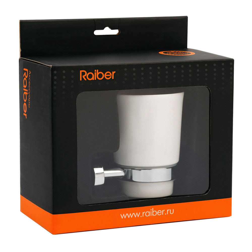 R50102 Стакан одинарный, керамический Raiber  - Вид №1