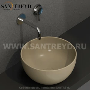 B6T30PA Накладная раковина на столешницу  круглая Ceramica Globo T-EDGE