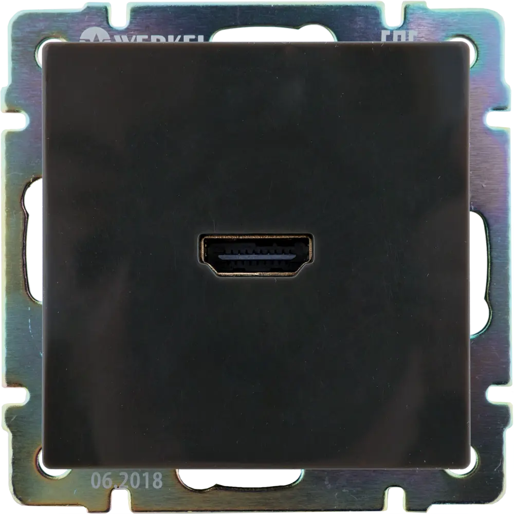 Розетка HDMI встраиваемая Werkel WL07-60-11, цвет коричневый STLM-2009851
