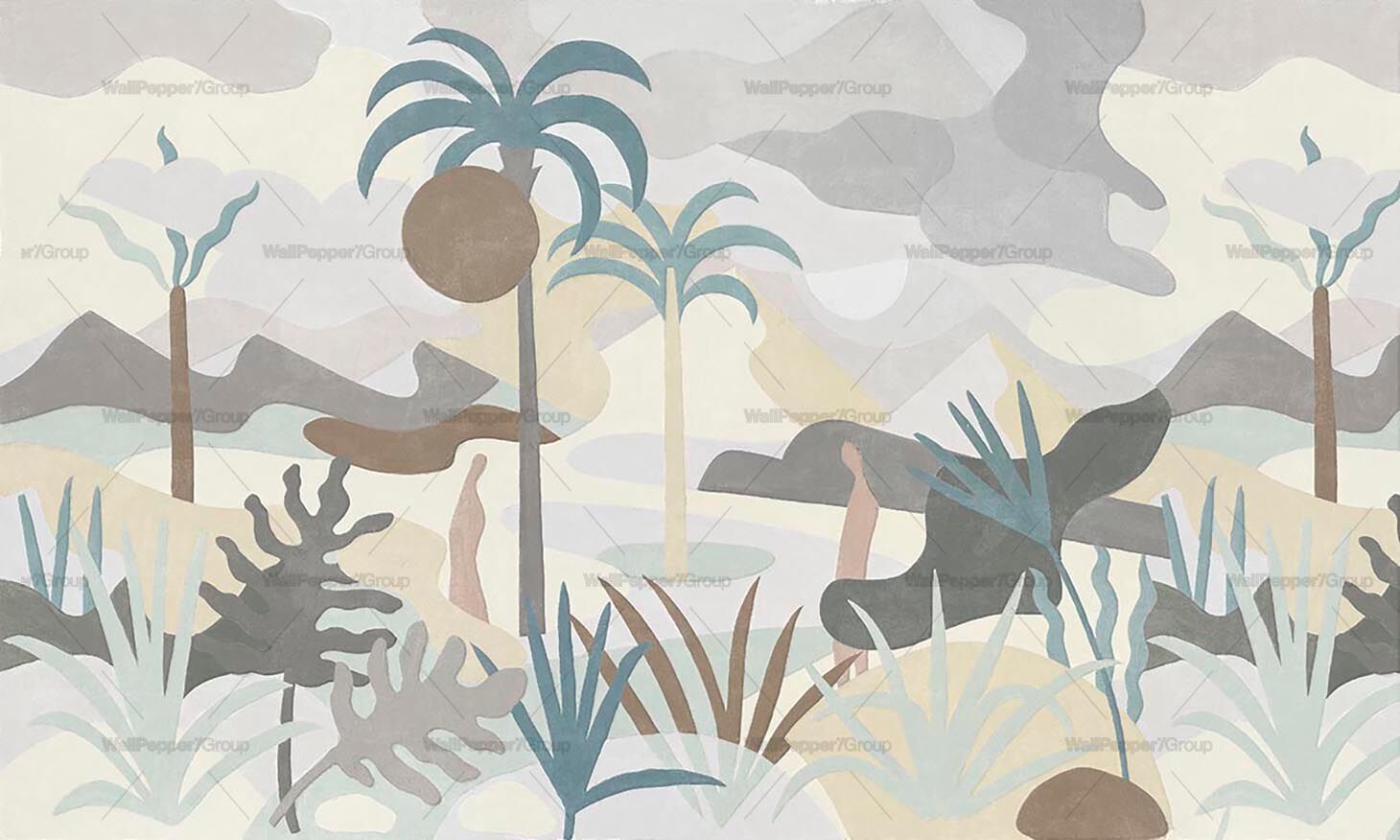 Тропические обои ПВХ бесплатно, экологически чистые, моющиеся WallPepper ADAM & EVE ARCH-00022723 - Вид №2