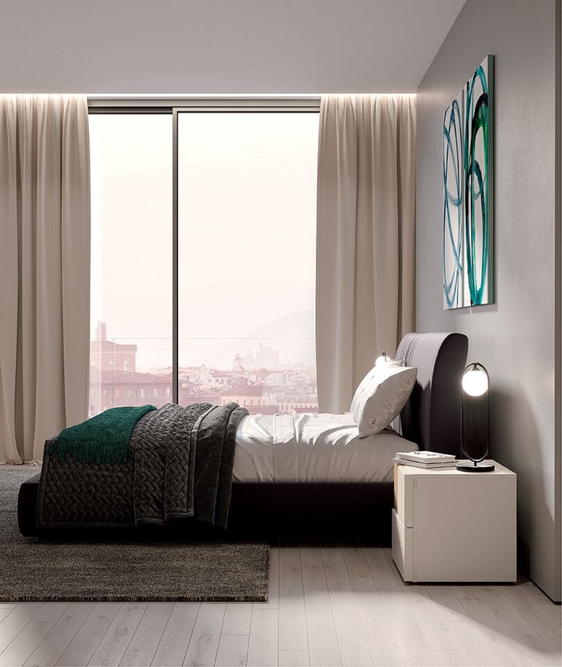 Деревянная прямоугольная тумбочка с ящиками Febal Casa Жан ARCH-00005615