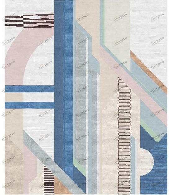 Tapis Rouge Прямоугольный коврик ручной работы Abstraction Tr1300