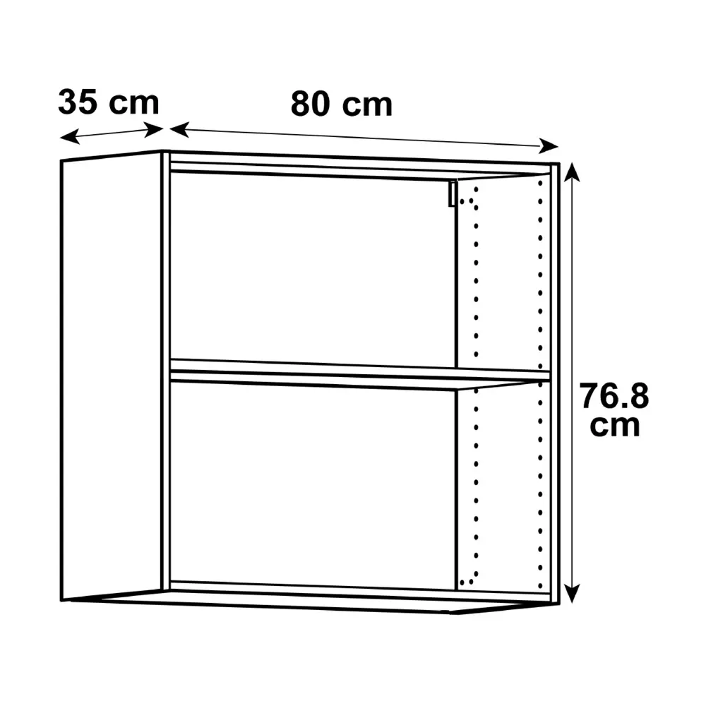 Каркас навесной Delinia ID 80x76.8x35 см, ЛДСП, цвет белый 82000315 STLM-2073225  - Вид №1