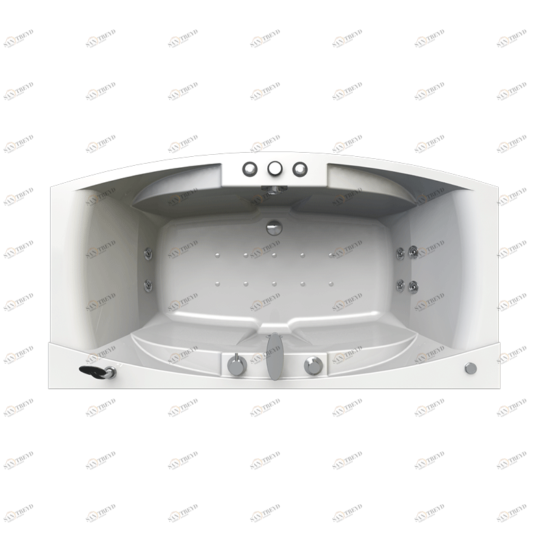 Гидромассаж "Релакс Chrome" на ванну Сиэтл (двигатель 750 Вт, джет Джереми - 6 шт.) Radomir 1-65-2-0-1-036