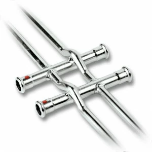 1245821512 SANHA 24582 двойная пресс-крестовина проходная ВПр-НПр 15x12x500 mm мм