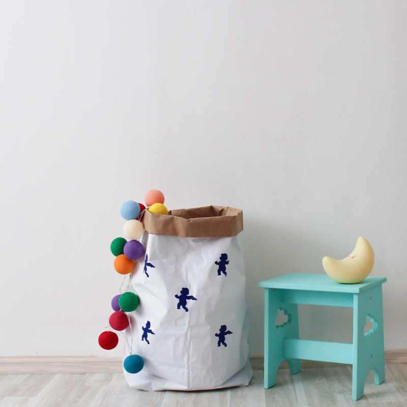 Эко-мешок для игрушек Small Angels из крафт бумаги VAMVIGVAM  282014 Белый;бежевый Santreyd  - Вид №1