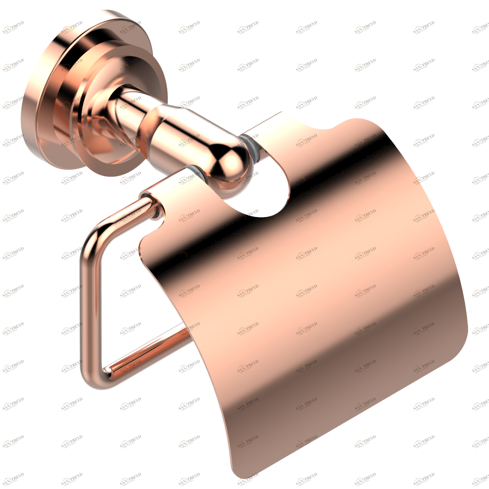 U3B-538AC Бумагодержатель с крышкой настенный Thg-paris Багатель с металлическими ручками-рукоятками Розовое золото U3B-538AC CAT.F