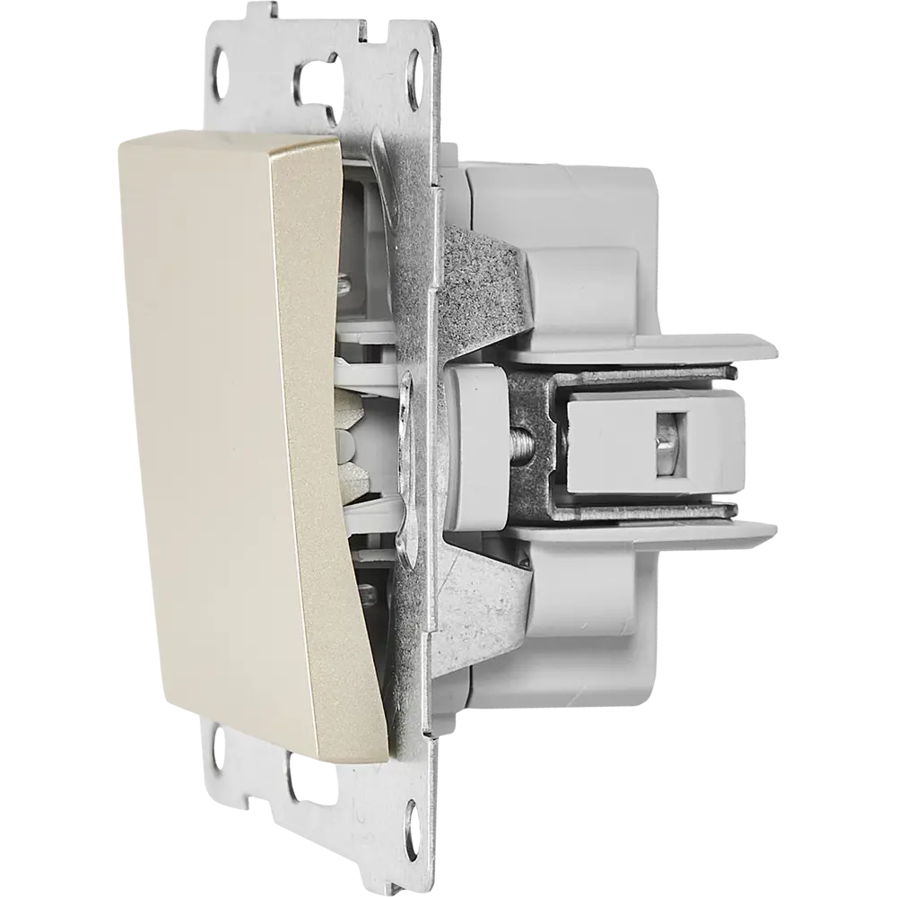 Выключатель встраиваемый Gusi Electric 1 клавиша цвет шампань Ugra STLM-2197553 - Вид №5